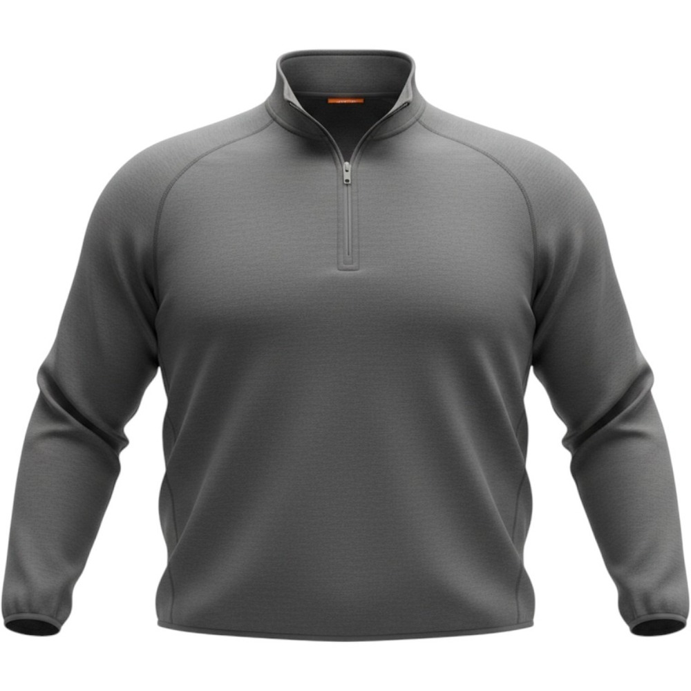 Merrell Mens XXL Quarter Zip Pullover Charcoal Gray Heather Hiking Sweater Mock